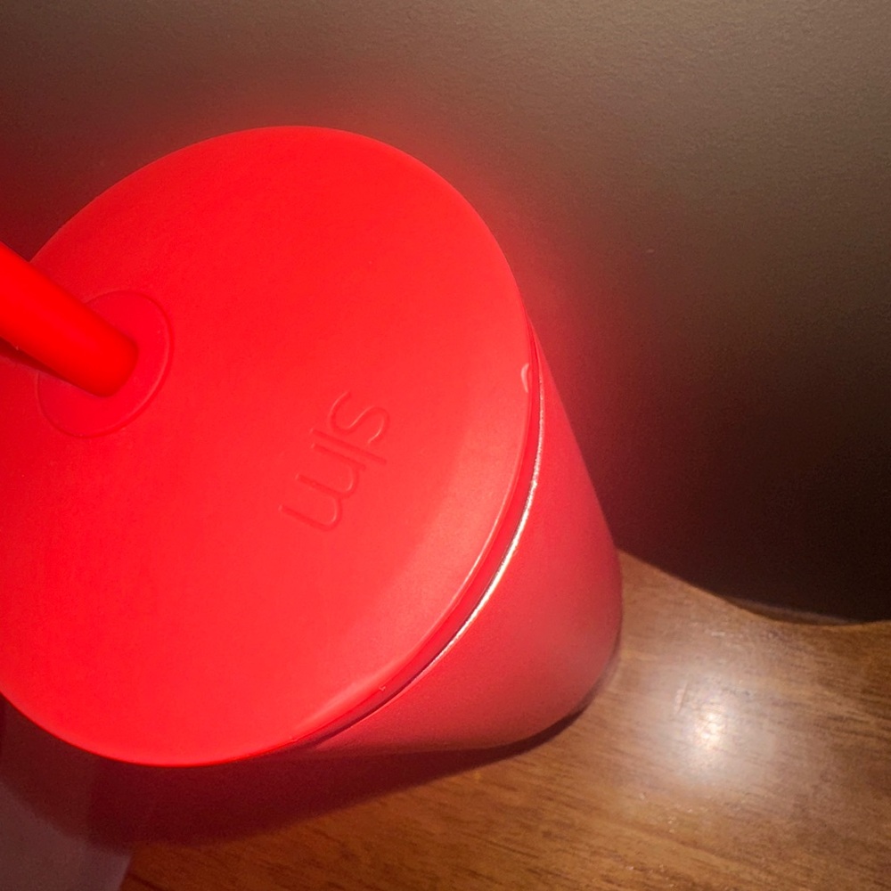 Vibrant Red Tumbler with Straw